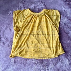 Yellow Patterned Flowy Top